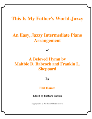 Book cover for This is My Father's World-Jazzy
