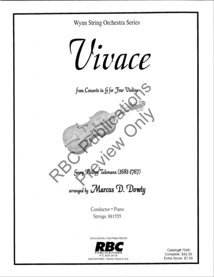 Vivace (Score) String Orchestra scores gallery preview page 2