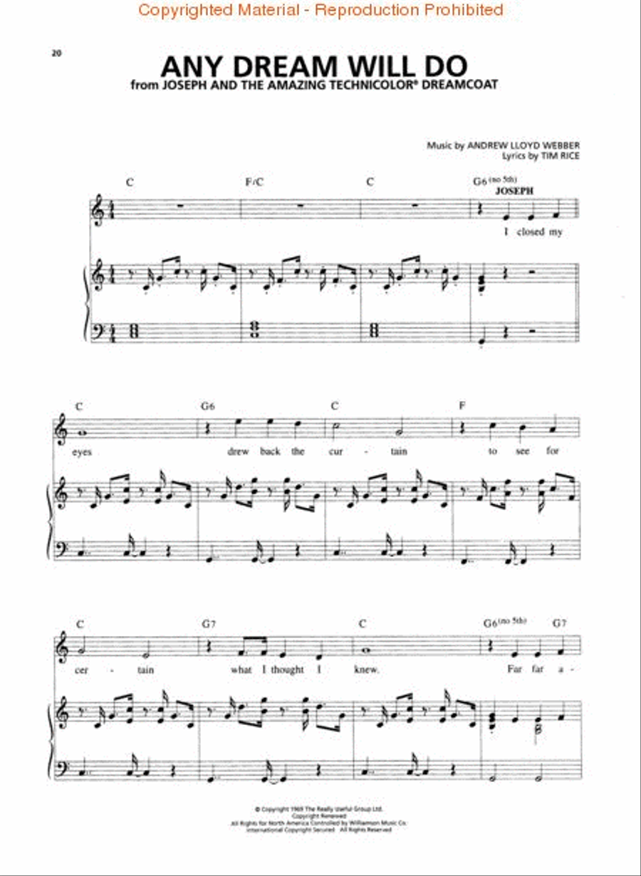 Broadway Songs Piano, Vocal, Guitar scores gallery preview page 4