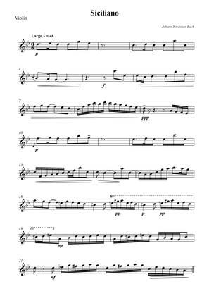 Siciliano - J S Bach (Violin)