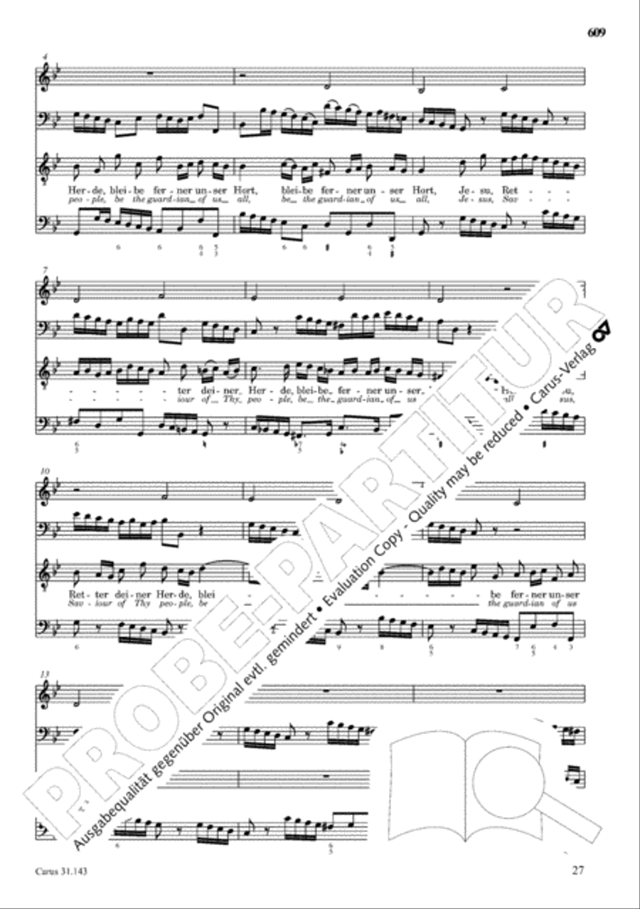 The Complete Sacred Vocal Works (Das geistliche Vokalwerk) Voice scores gallery preview page 609