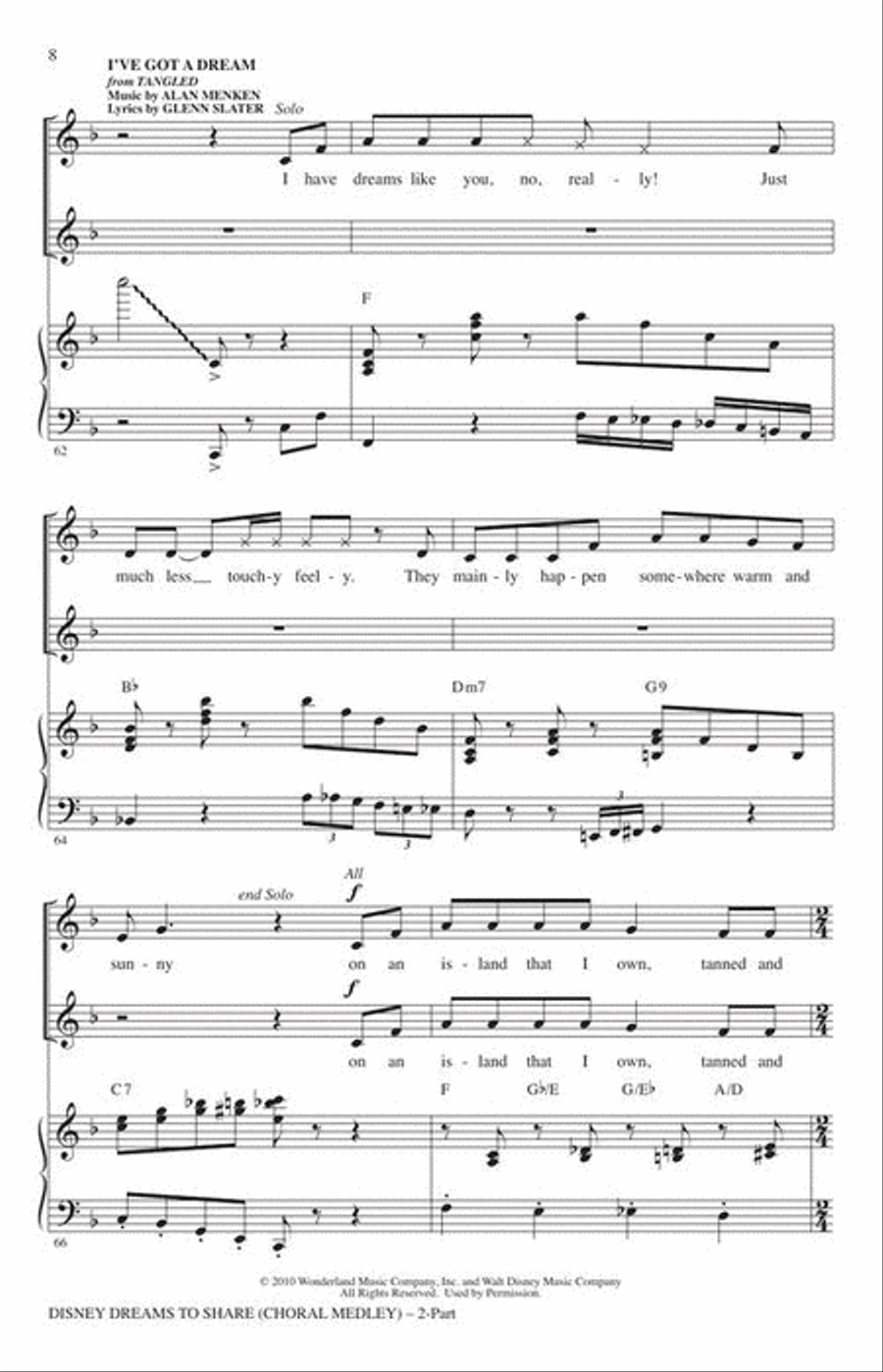 Disney Dreams to Share Disney Dreams to Share 2-Part scores gallery preview page 5