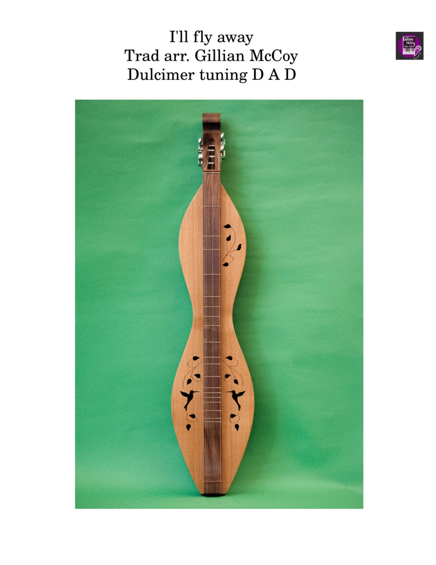 I'll Fly Away really easy mountain dulcimer tab Small Ensemble scores gallery preview page 1