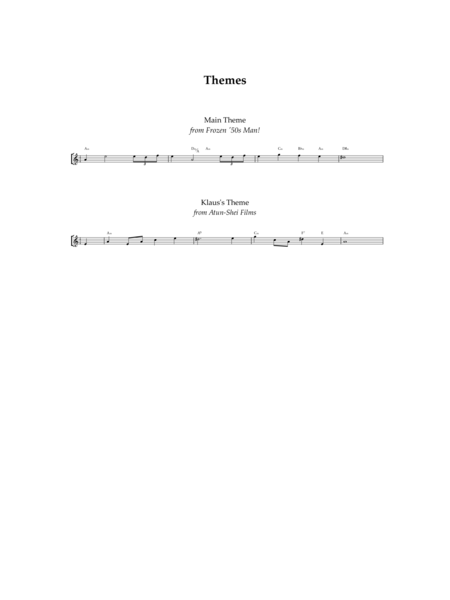 Frozen 50s Man - Main Title Theme - Score Only image number null