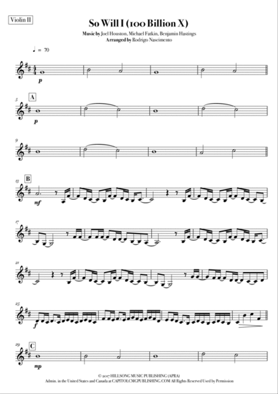 So Will I (100 Billion X) String Quartet scores gallery preview page 3