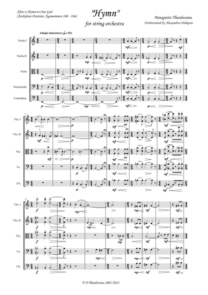 "Hymn" for string orchestra