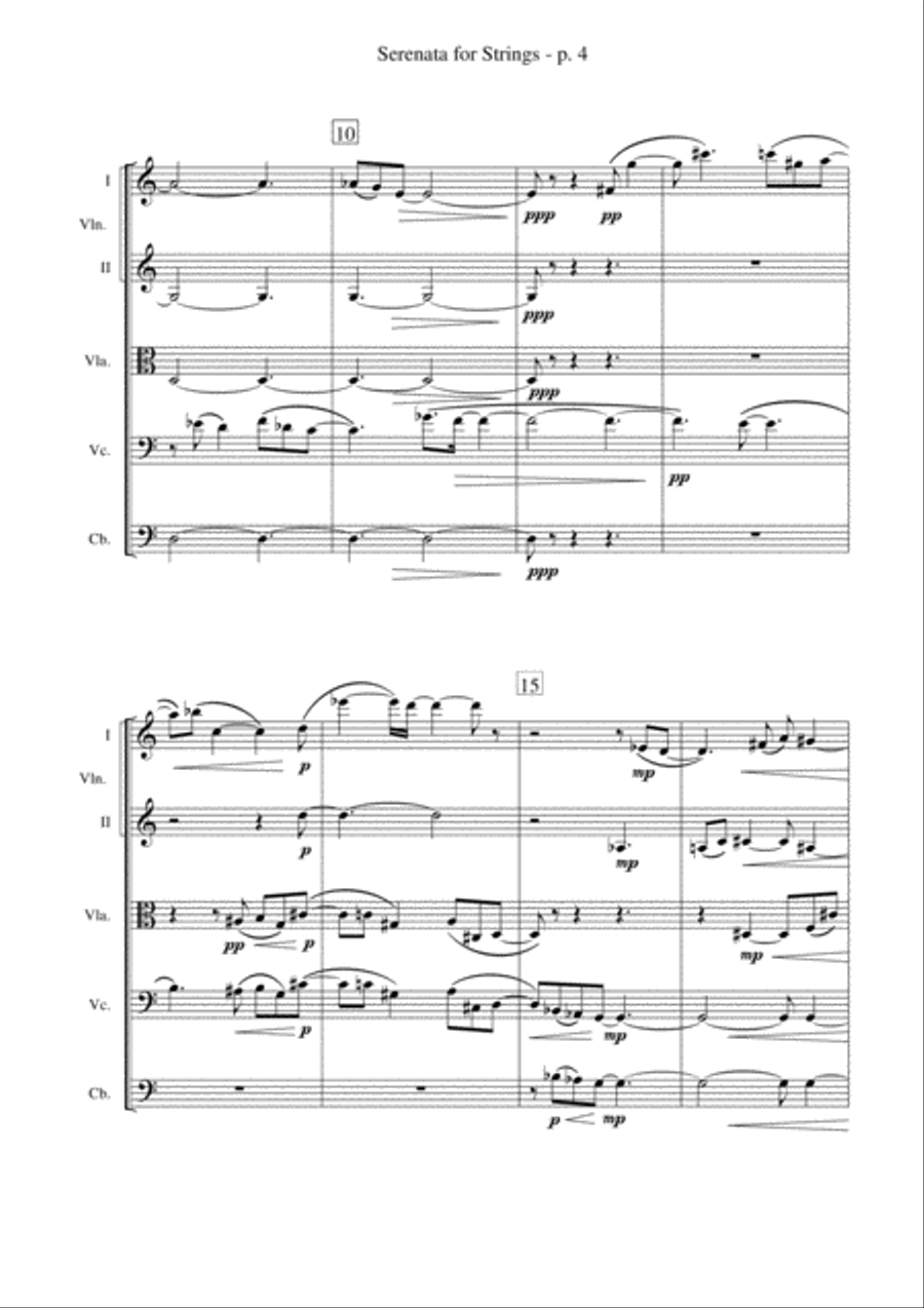 Serenata for Strings String Orchestra scores gallery preview page 4