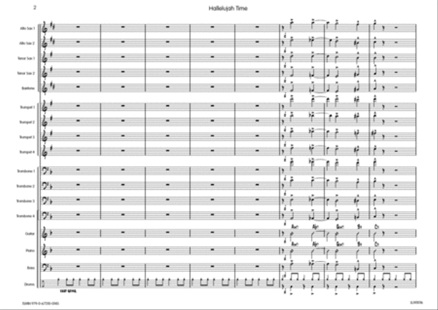 Hallelujah Time Hallelujah Time Big Band scores gallery preview page 3