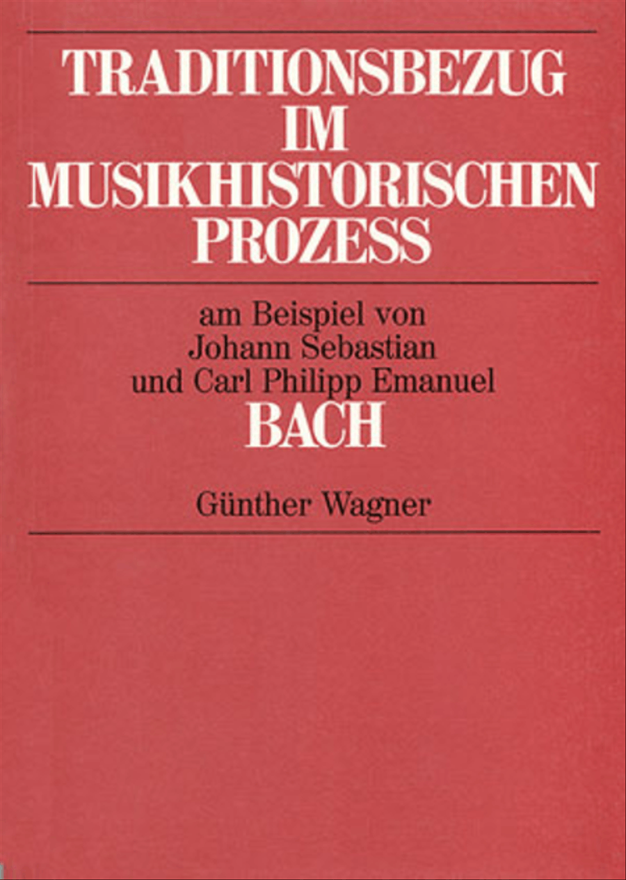Traditionsbezug im musikhistorischen Prozess am Beispiel von Johann Sebastian und Carl Philipp Emanuel Bach Collection / Songbook scores gallery preview page 1