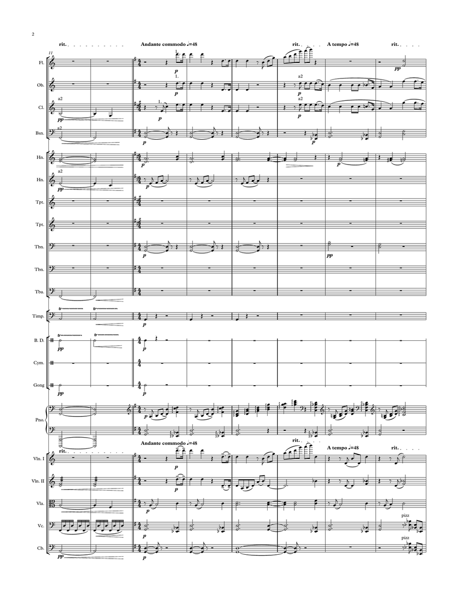 Nessun Dorma (arranged for large orchestra) Full Orchestra scores gallery preview page 2