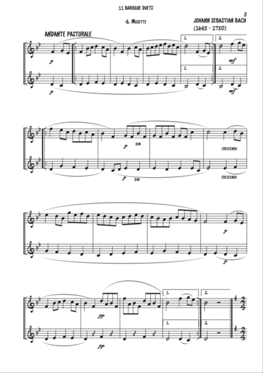 11 Baroque Trumpet duets Trumpet Duet scores gallery preview page 6