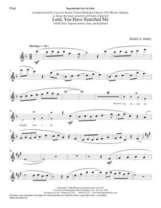 Lord, You Have Searched Me (Downloadable Flute Part)