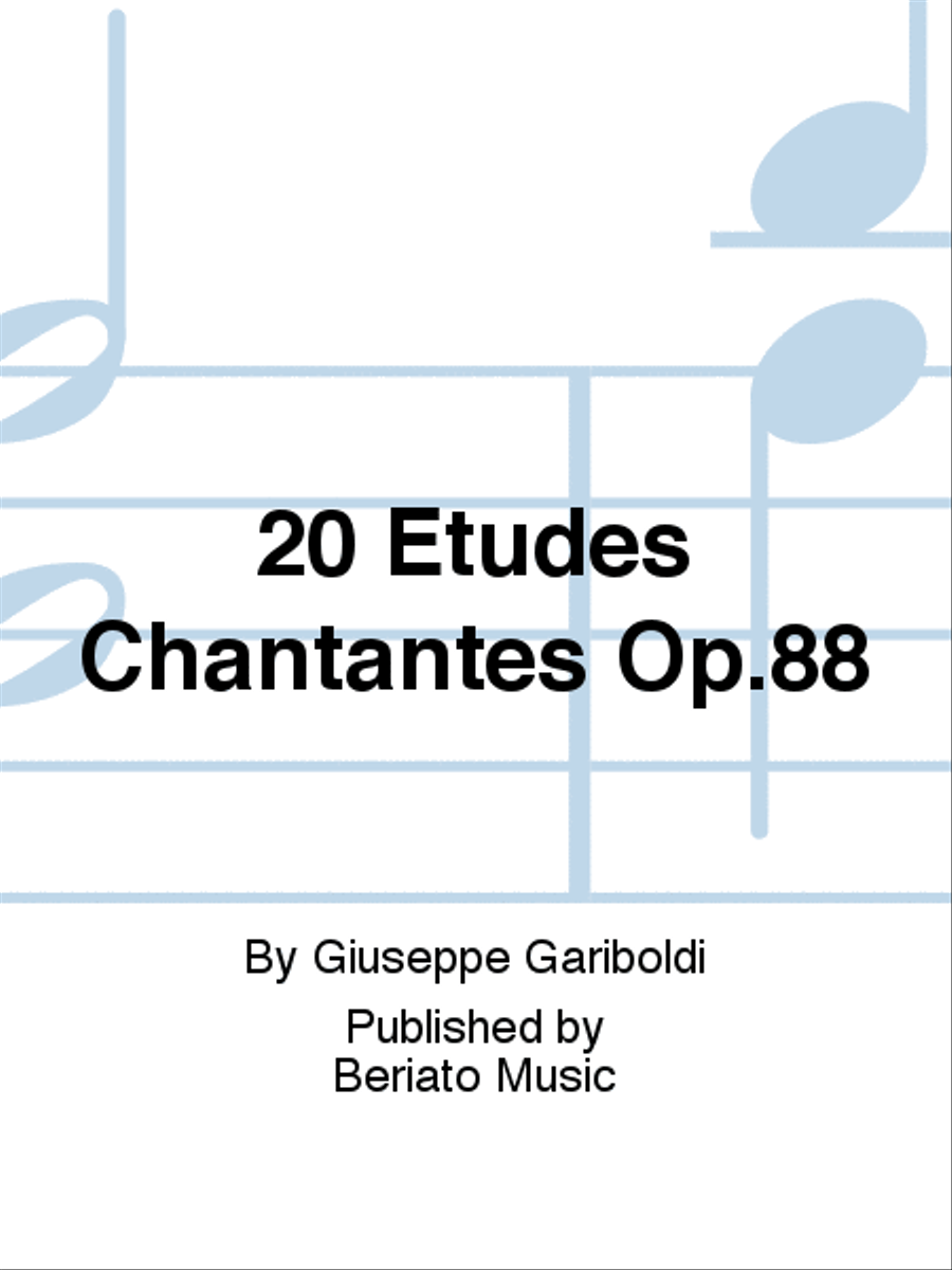 Book cover for 20 Etudes Chantantes Op.88