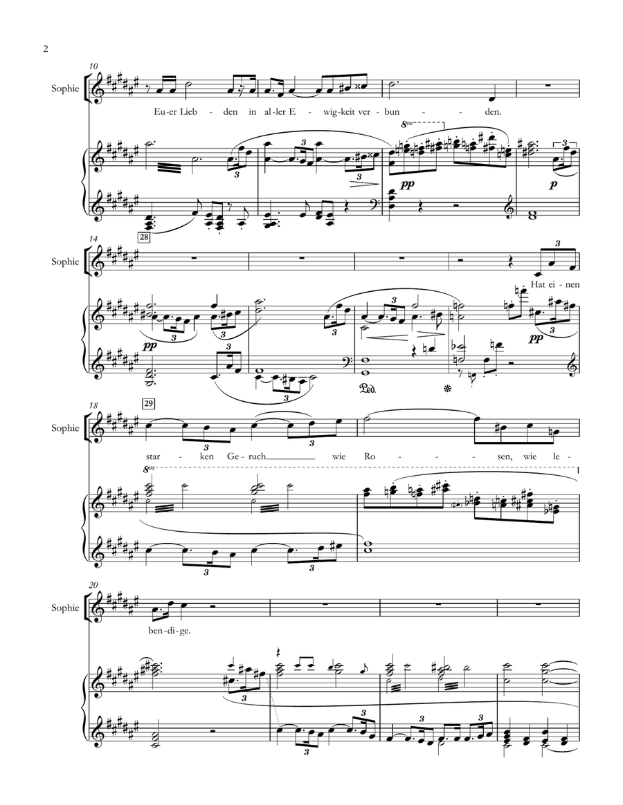 Mir ist die Ehre/Ich bin Euer Liebden (Presentation of the Rose, Sophie Only) from Der Rosenkavalier Soprano Voice scores gallery preview page 2
