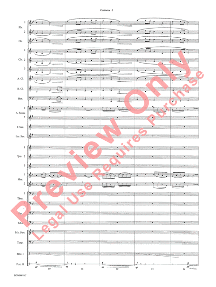 To Challenge the Sky and Heavens Above Concert Band scores gallery preview page 6