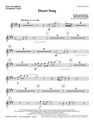 Desert Song - Tenor Sax (Trombone 2 sub.)