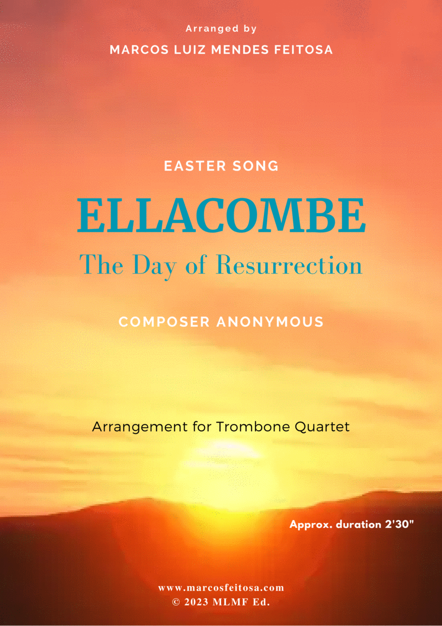 ELLACOMBE (The Day of Resurrection) - Trombone Quartet Brass Quartet scores gallery preview page 1