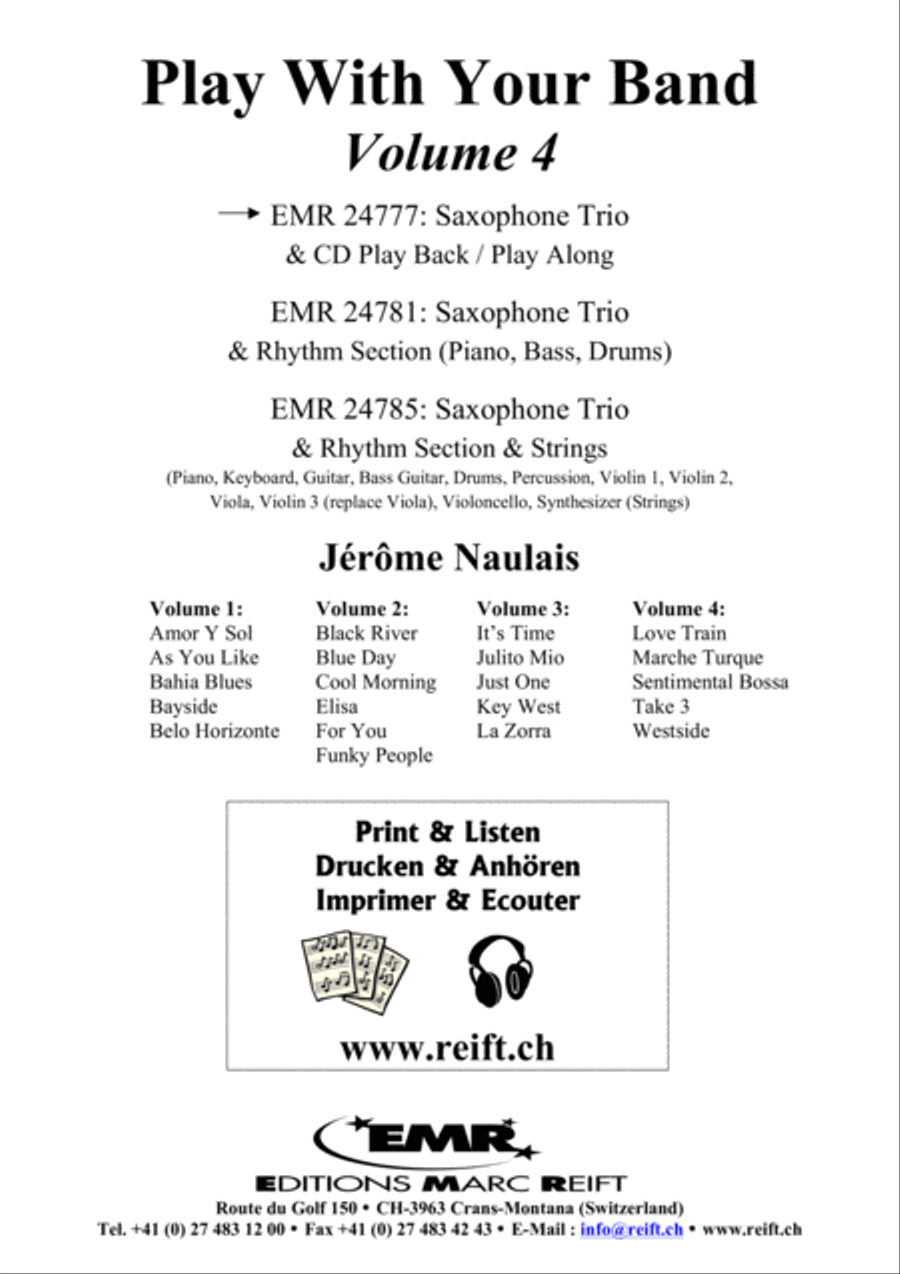 Play With Your Band Volume 4 Saxophone Ensemble scores gallery preview page 2