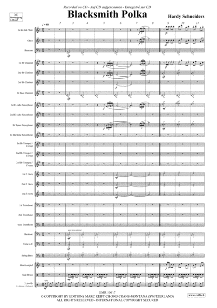 Blacksmith Polka Concert Band scores gallery preview page 4