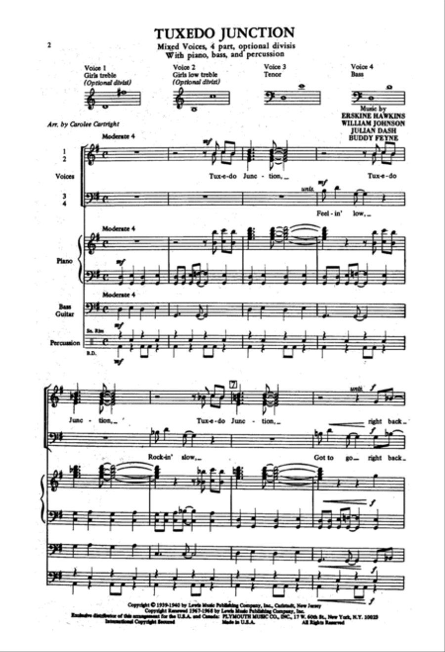 Tuxedo Junction Tuxedo Junction Divisi scores gallery preview page 2