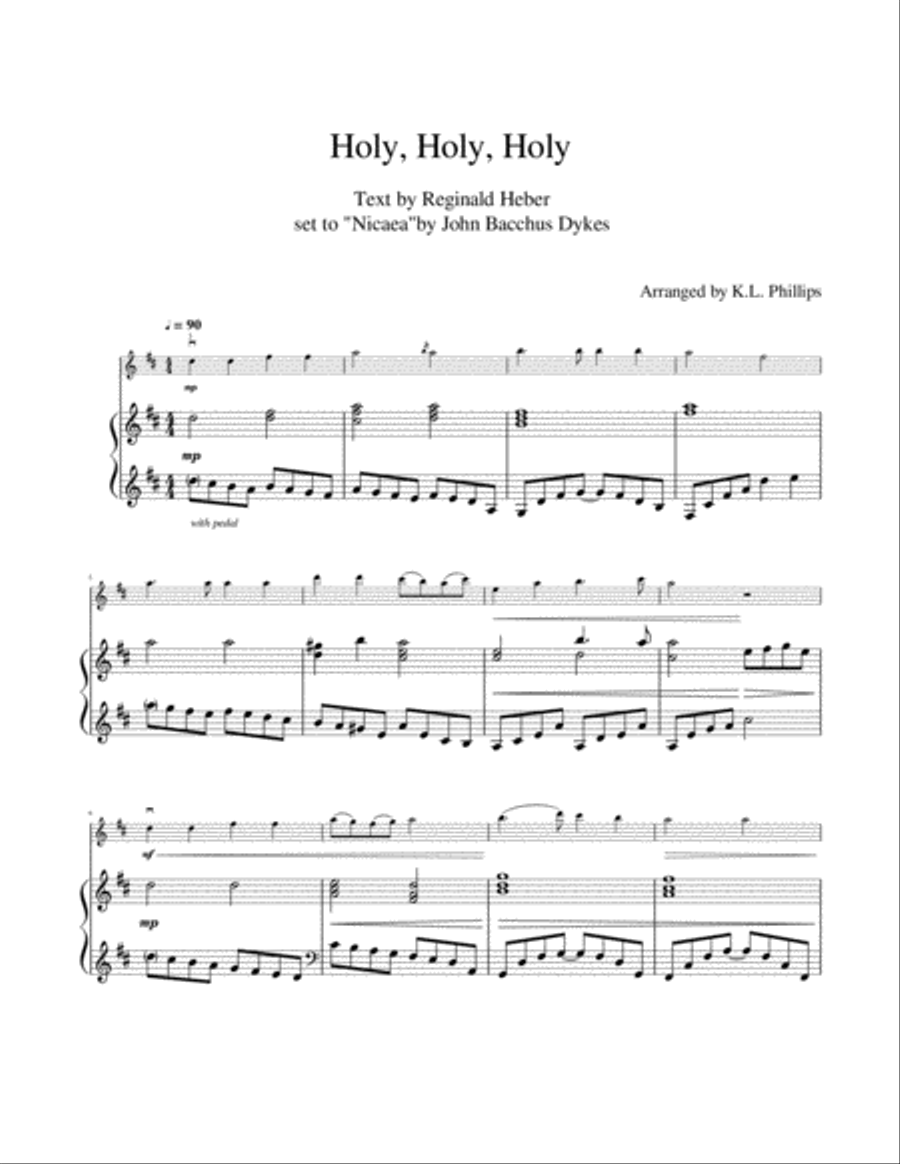 Holy, Holy, Holy - Violin Solo with Piano Accompaniment Violin Solo scores gallery preview page 2
