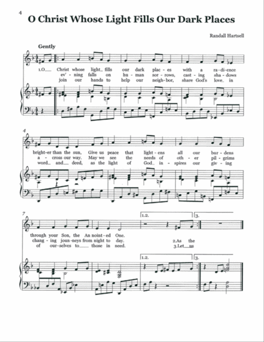 Evening Prayer Unison Choir scores gallery preview page 4