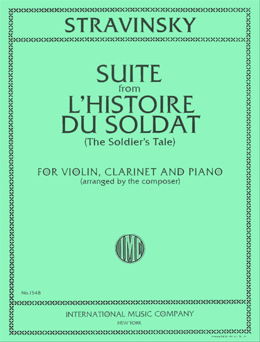 Suite from 'L'Histoire du Soldat' (for Clarinet, Violin, and Piano) A Clarinet scores gallery preview page 1