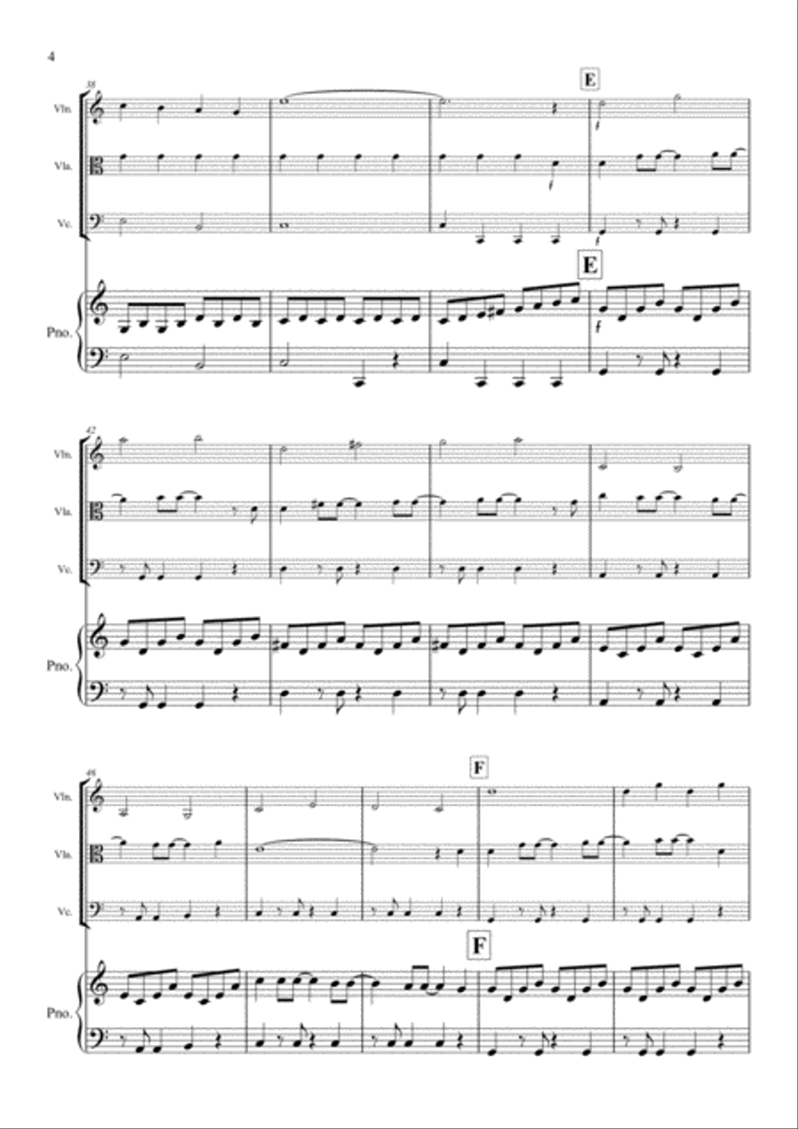 A Million Dreams Piano Quartet scores gallery preview page 4