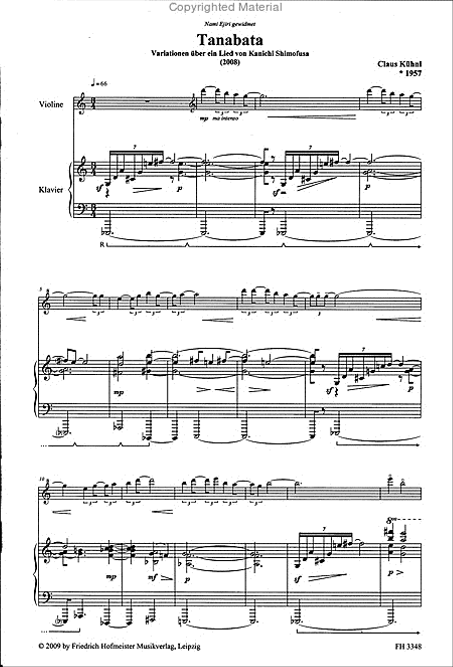 Tanabata Tanabata Violin Solo scores gallery preview page 3