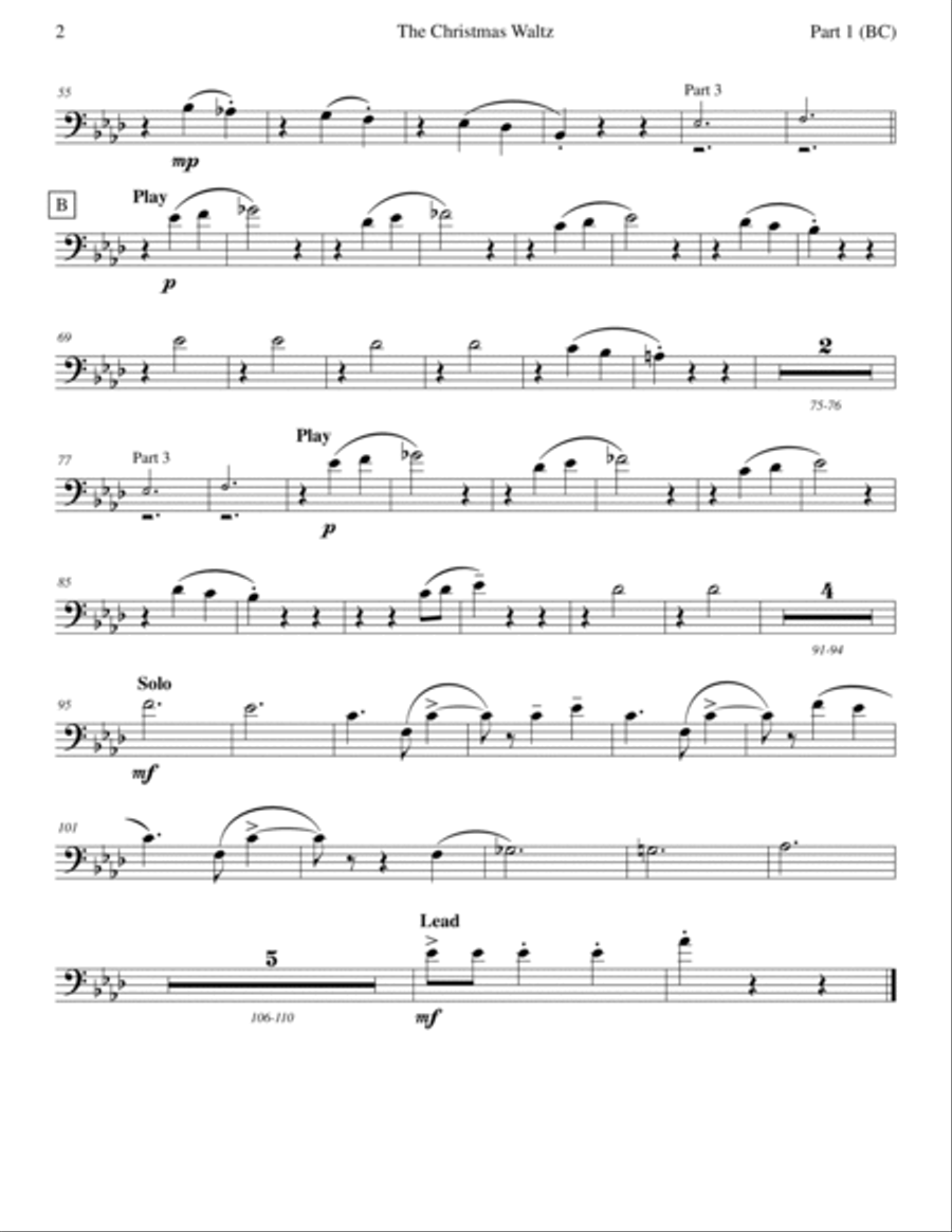 The Christmas Waltz Brass Quartet scores gallery preview page 5