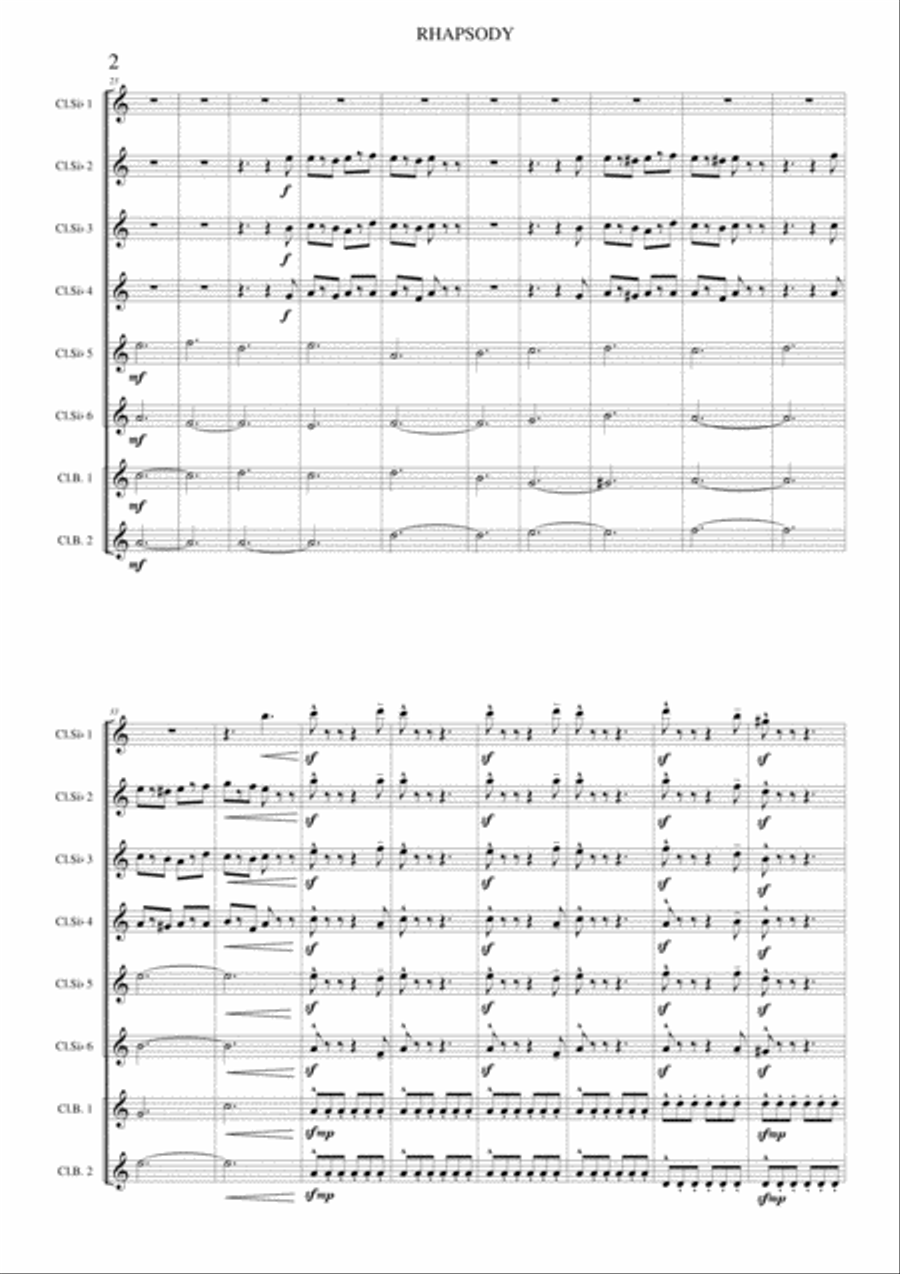 Rhapsody for Clarinets Rhapsody for Clarinets Woodwind Duet scores gallery preview page 2