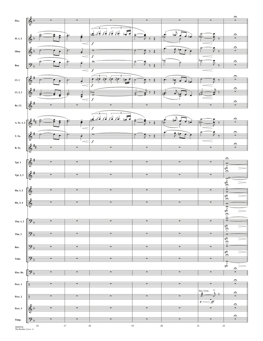 The Beatles: Love - Full Score Concert Band scores gallery preview page 4