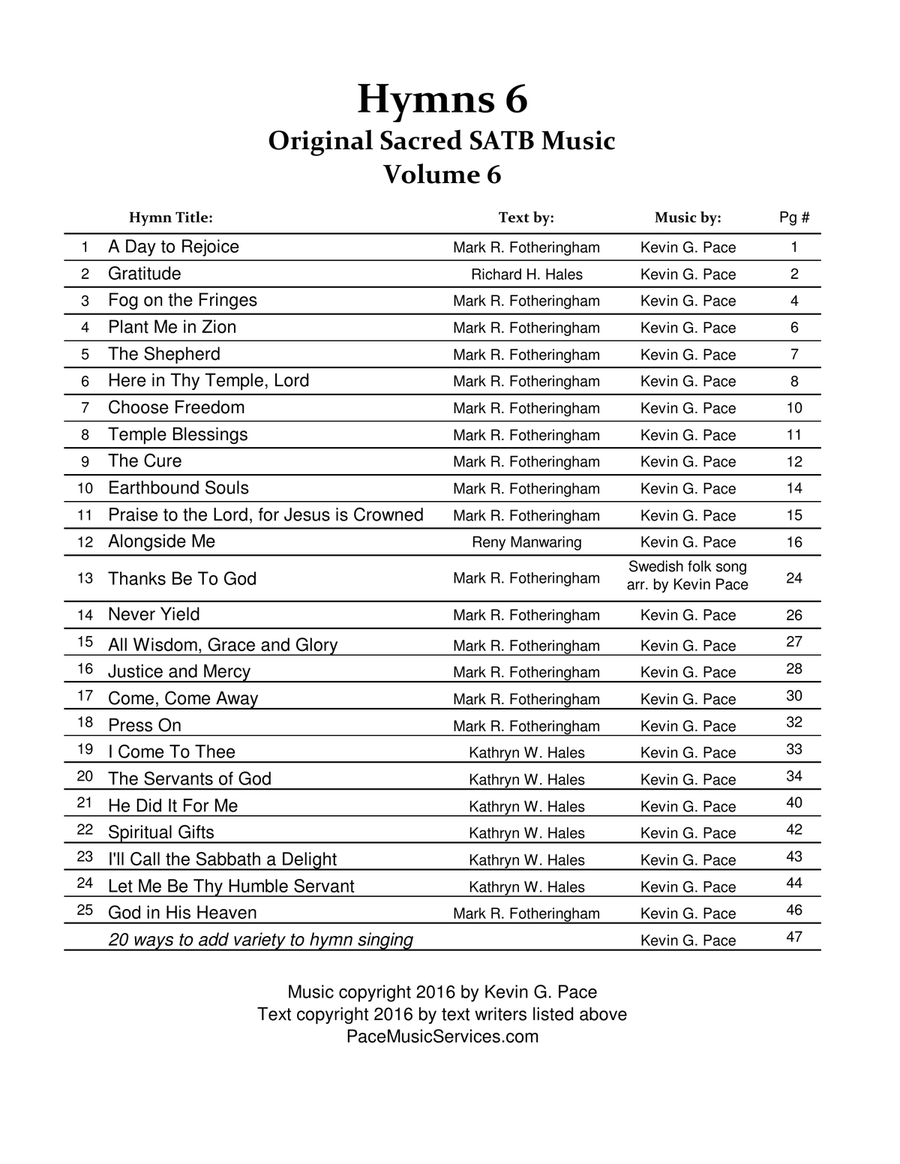 HYMNS 6: Original Sacred SATB Music Volume 6 4-Part scores gallery preview page 3