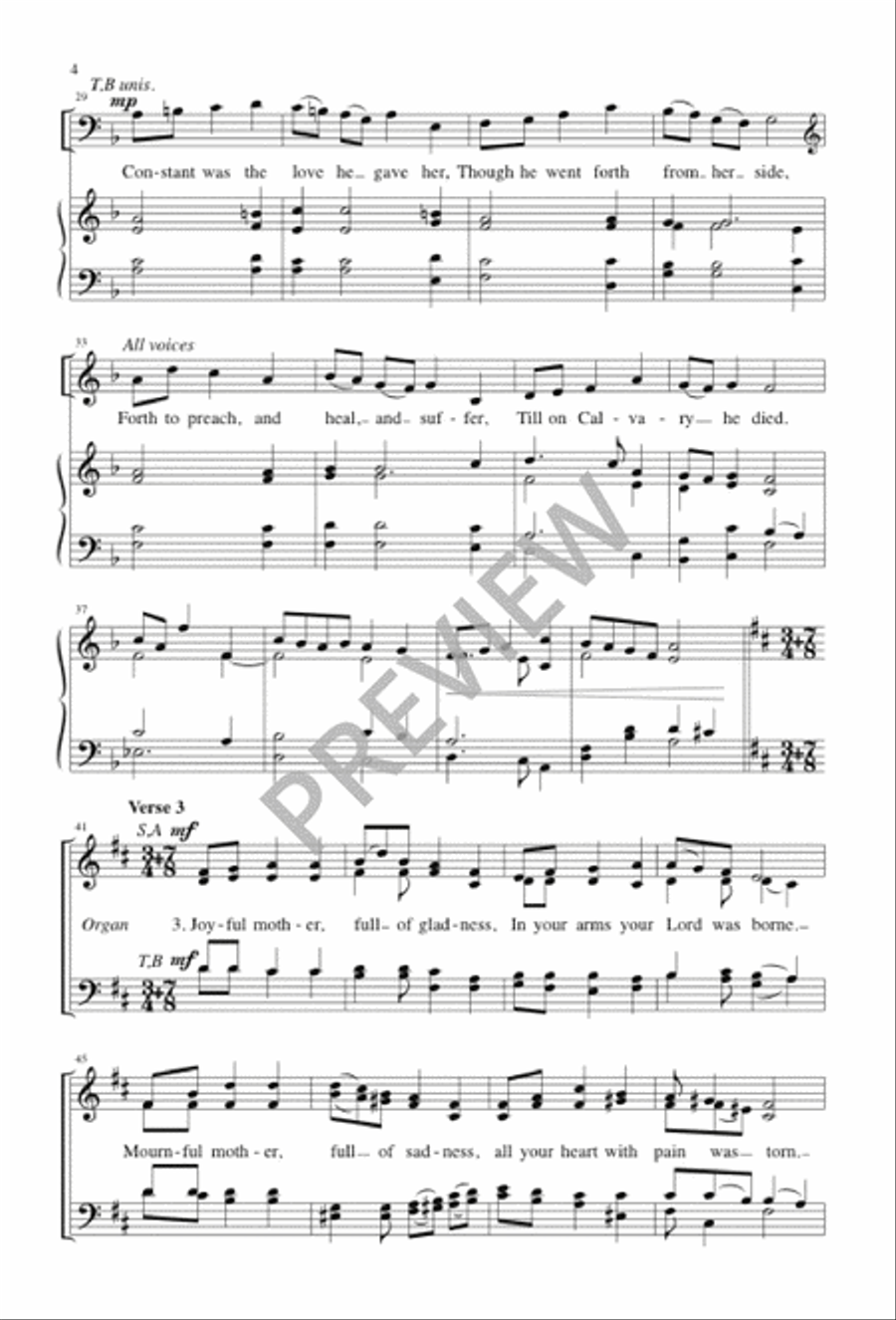 Sing of Mary Sing of Mary 4-Part scores gallery preview page 5