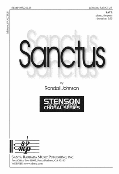 Sanctus - SATB Octavo image number null