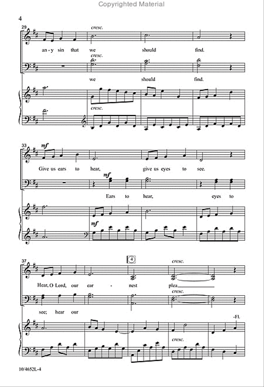 Communion Prayer 4-Part scores gallery preview page 4