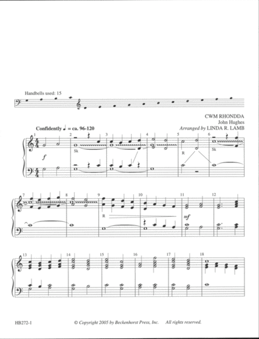 Guide Me, O Thou Great Jehovah - Lamb 2-Octaves scores gallery preview page 2