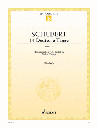 Book cover for German Dances Op. 33 Piano