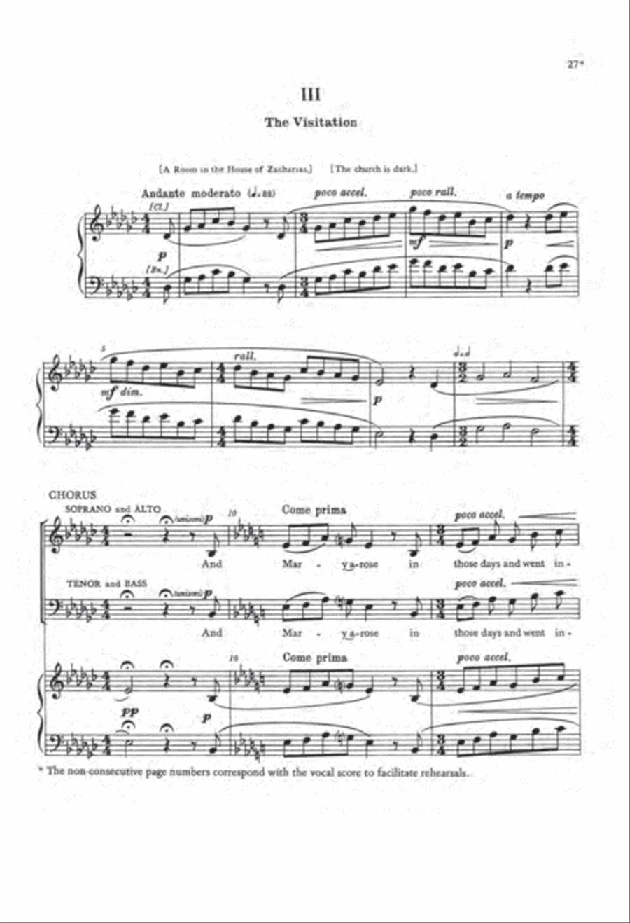 The Nativity According to St. Luke (Choral Score)