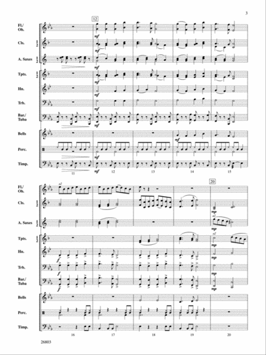 The Merry Christmas Machine Concert Band scores gallery preview page 3