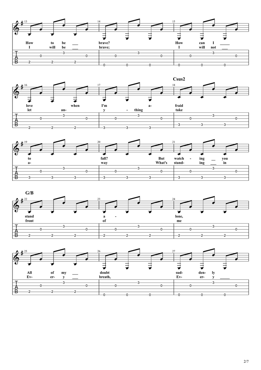 A Thousand Years (Part 2) Guitar Tablature scores gallery preview page 2