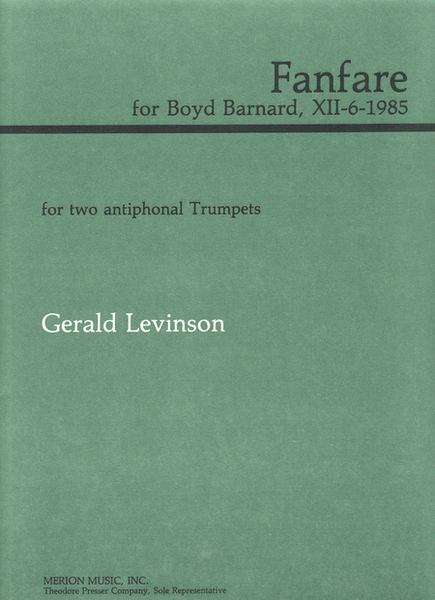 Fanfare For Boyd Barnard, Xii-6-1985