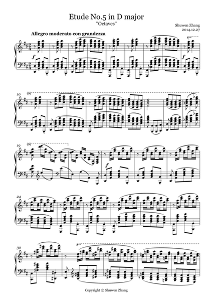 24 Etudes-No.5 in D major-'Octaves' image number null
