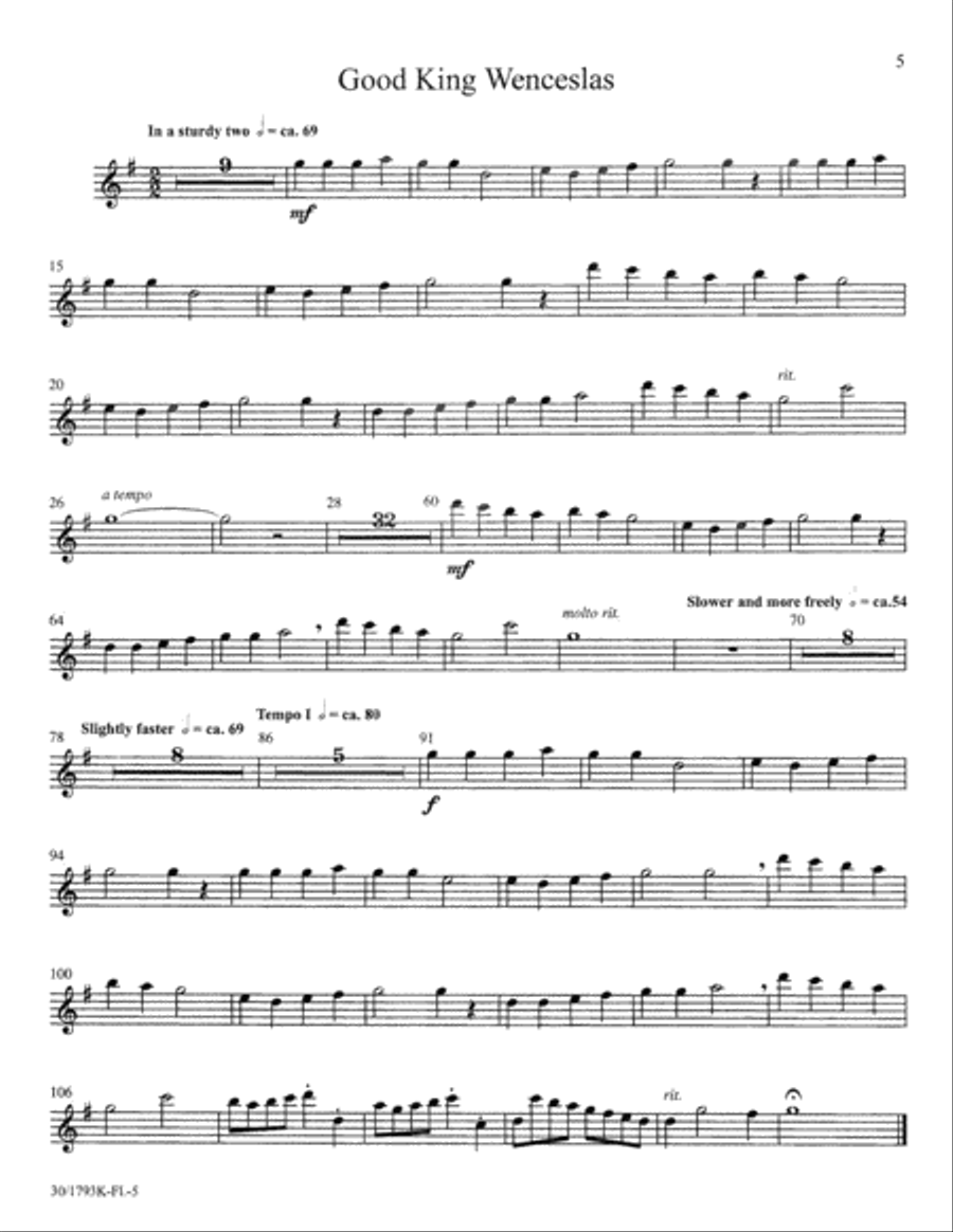 Good King Wenceslas - Inst Parts Choir scores gallery preview page 6