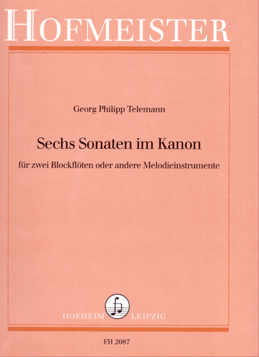 Sechs Sonaten im Kanon