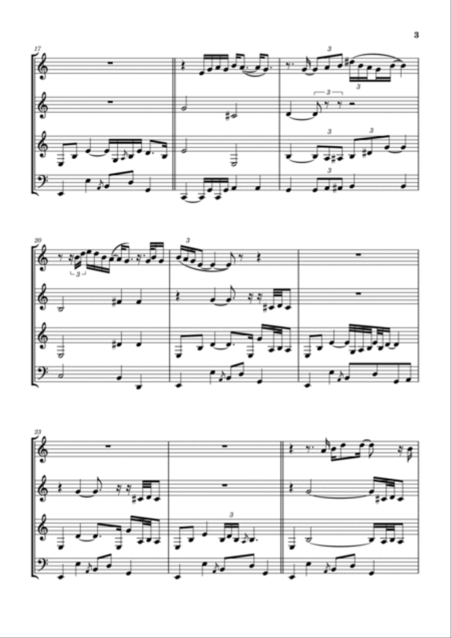 Bridge Of Sighs Woodwind Quartet scores gallery preview page 4