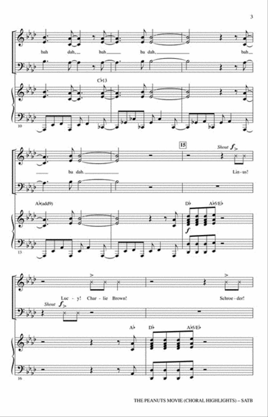 The Peanuts Movie Show Choir scores gallery preview page 3