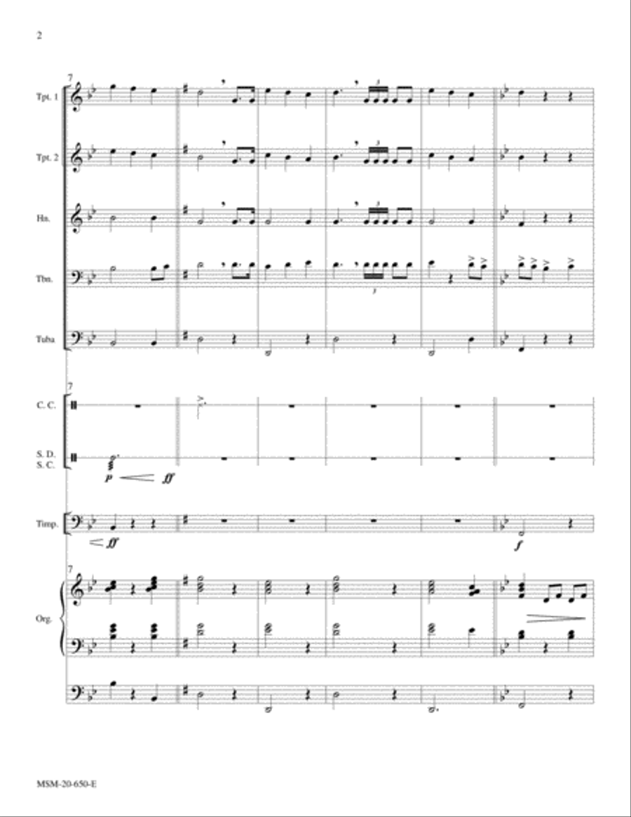 Fanfare On Thaxted Organ scores gallery preview page 2