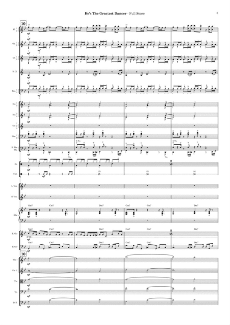 He's The Greatest Dancer He's The Greatest Dancer Full Orchestra scores gallery preview page 3