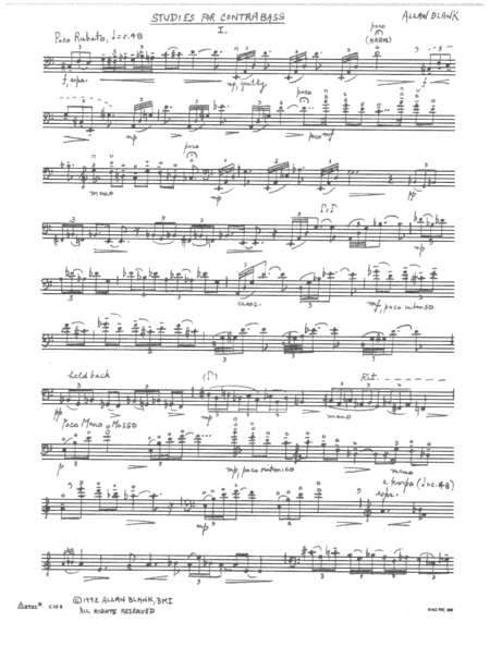 [Blank] Four Studies for Contrabass